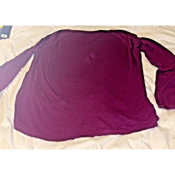 Long Sleeve Blouse Eddie Bauer T2XL Maroon - Picture 8 of 9
